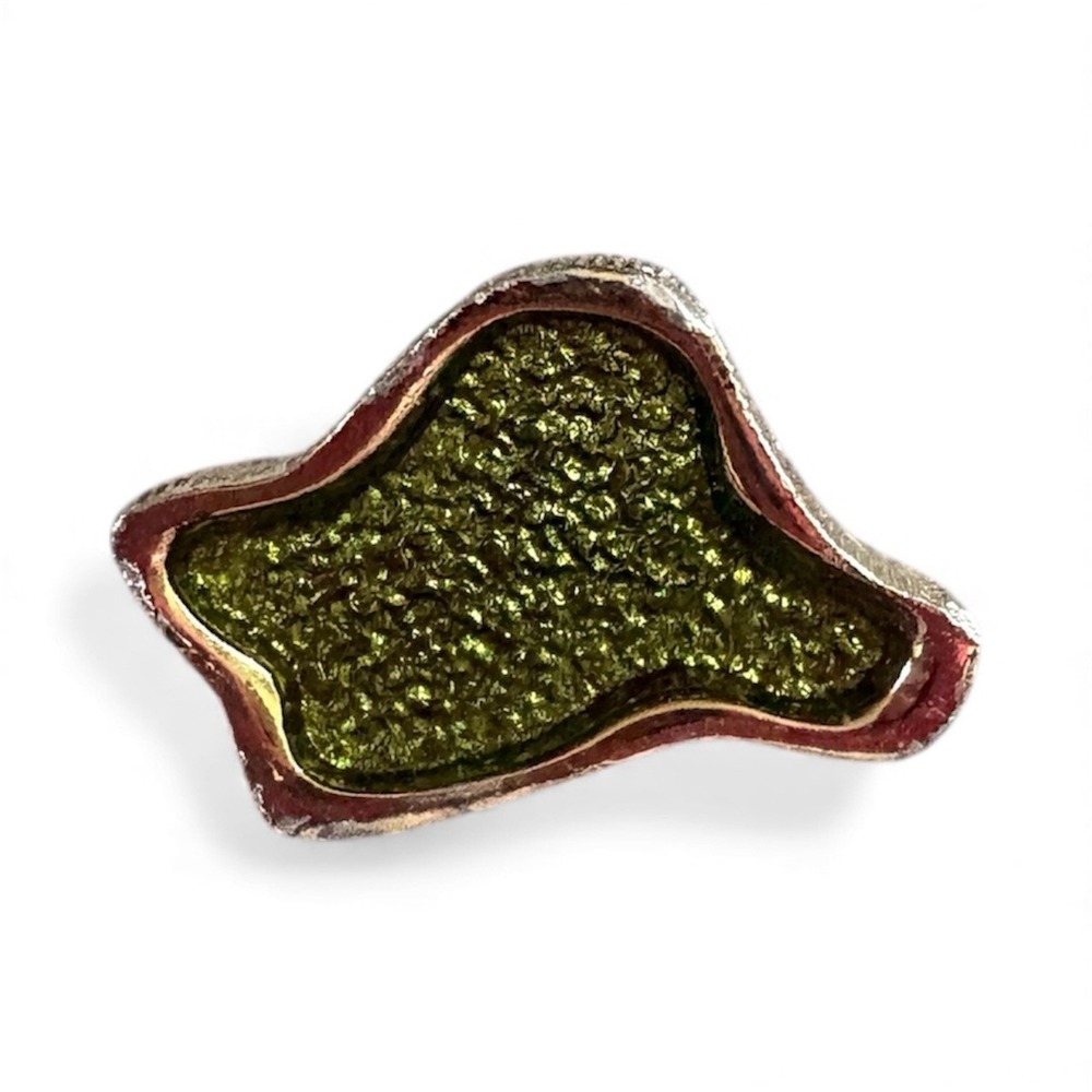 Enamel State Outline Green Hickok USA Lapel Pin Tie Tac Bar & Chain Pinback